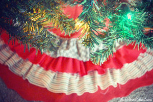 Adorable Ruffle Christmas Tree Skirt