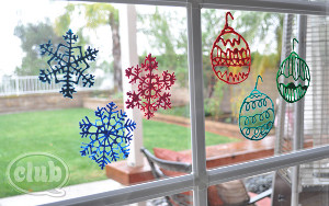 Simple Christmas Window Clings