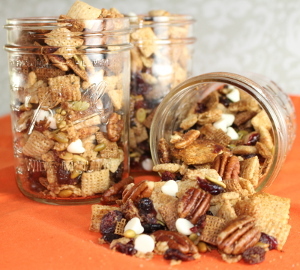 Pumpkin Slow Cooker Chex Party Mix Recipe
