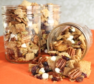 Pumpkin Slow Cooker Chex Party Mix Recipe-image