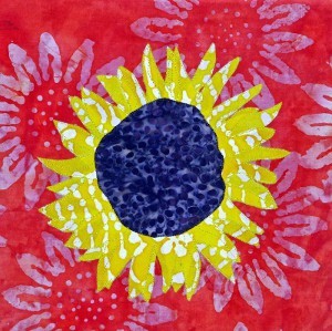 Happy Sunflower Quilt Block