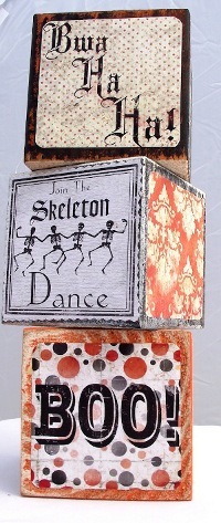 Distressed Vintage Halloween Blocks