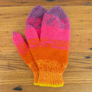 Sunset Stripes Mittens