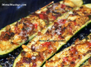 Bacon Stuffed Zucchini Boats