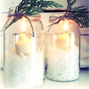 Elegant Winter Wedding Candles