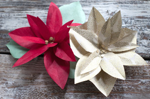 Beautiful Poinsettia Paper Flowers