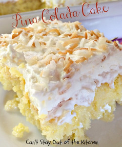 Creamy Pina Colada Poke Cake
