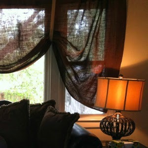 DIY Burlap Window Treatment