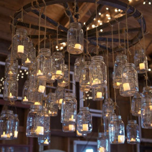 Mason Jar Candle Chandeliers