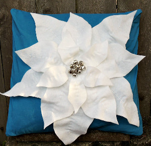 Blooming Poinsettia Pillow