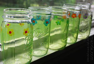 Little Flower Mason Jar