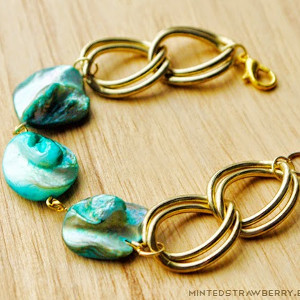 Stunning Sea Green Stone Bracelet