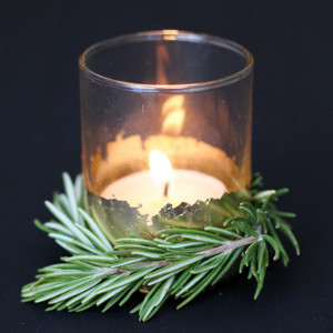 Ravishing Rosemary and Gold Votives