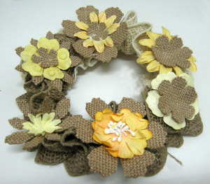 Burlap Ribbon Wreath