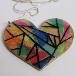 Stylish Stained Glass Pendant