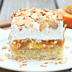 Better Than Anything Peach Poke Cake