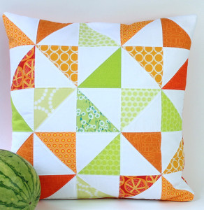 Quilted Melon Slice Pillow