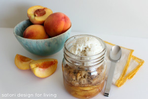Country Fresh Peach Crisp in a Jar