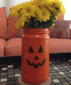 No-Fuss Mason Jar Pumpkin Vase