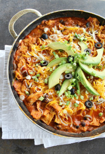 Skillet Chicken Enchiladas