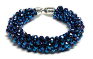 Blue Iris Kumihimo Bracelet