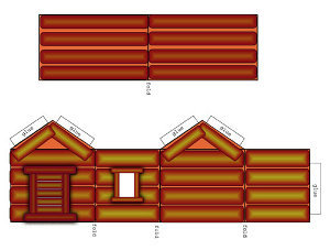 Wee Little Printable Log Cabins