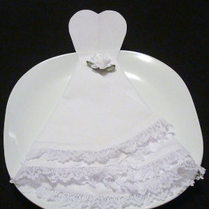Bridal Gown Napkin Table Setting Ideas