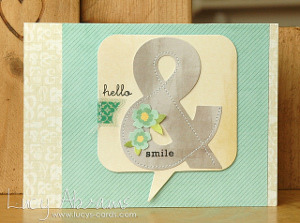 Paper Stitched Hello & Smile Card