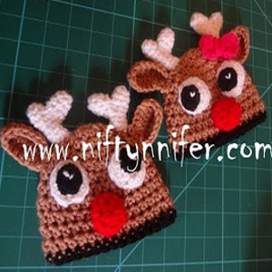 Reindeer Baby Hat