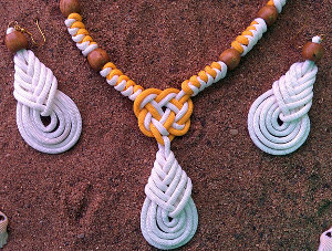 Bright White and Sunny Yellow Paracord Jewelry