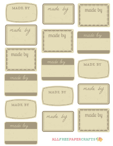 Sepia and Taupe Card Making Labels