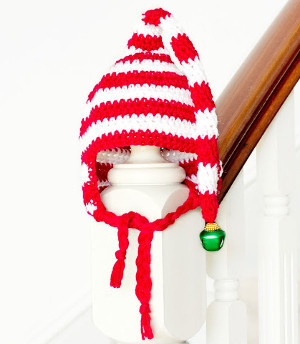 Candy Cane Elf Baby Hat