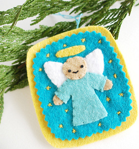 Angelically Easy Felt Ornament