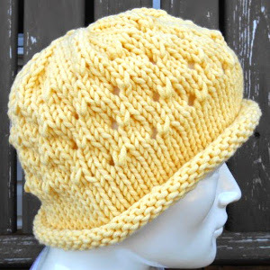 No-Purl Peek-a-Boo Hat