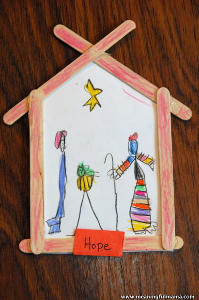 Popsicle Stick Nativity Stable Christmas Craft - Rhythms of Play