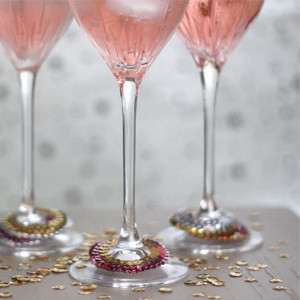 Sequined Cocktail Glass Collars