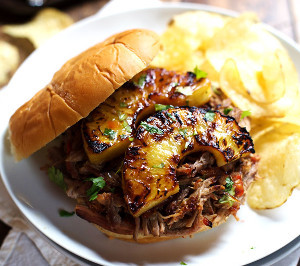 Grilled Pineapple Pork Sandwiches