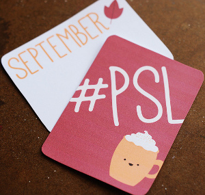 Pumpkin Spice Latte Printable Journal Cards