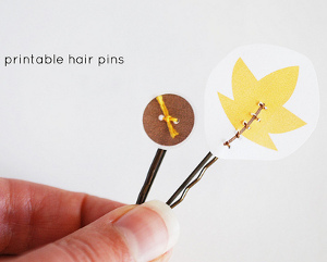 Printable Hair Pins
