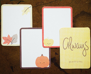 Fall-Themed Printable Journal Cards