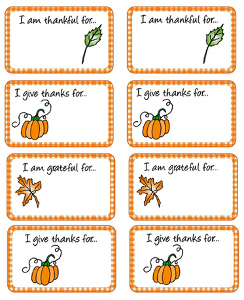 Orange Gingham Collection of Thanksgiving Printables