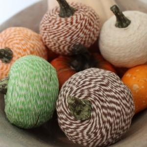 Baker's Twine Papier Mache Pumpkins