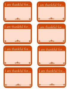 I Am Thankful For Printable Labels