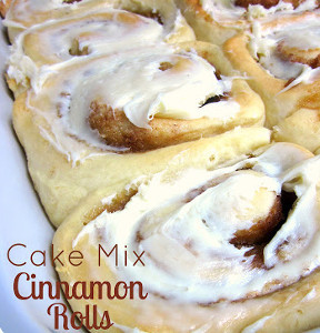 Shortcut Cake Mix Cinnamon Rolls