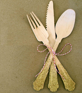 DIY Glitter Silverware