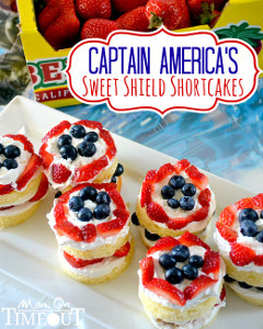 Captain America's Sweet Shield Shortcakes