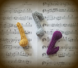 Knit Mini Music Notes