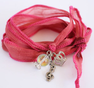 Charming Wrapped Silk Ribbon Bracelet