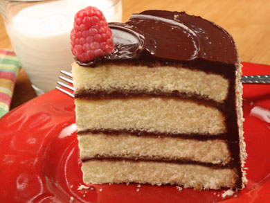 Vanilla Cake with Chocolate Cream Cheese Frosting