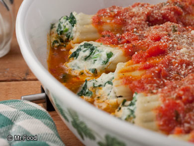 Spinach and Cheese Manicotti